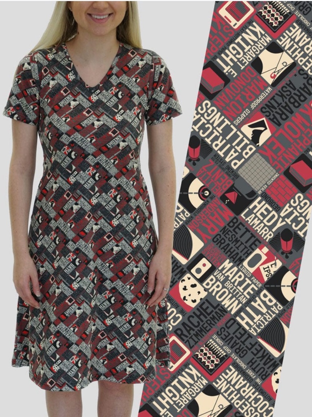 Svaha Inventions 100% Cotton print dress Large Inventors Miss Frizzle Science